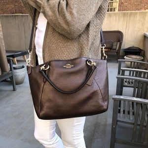 Brown Leather Coach Handbag